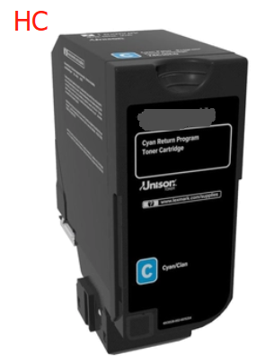 Toner compatível Lexmark 75M2HC0 ciano, 8.800 páginas