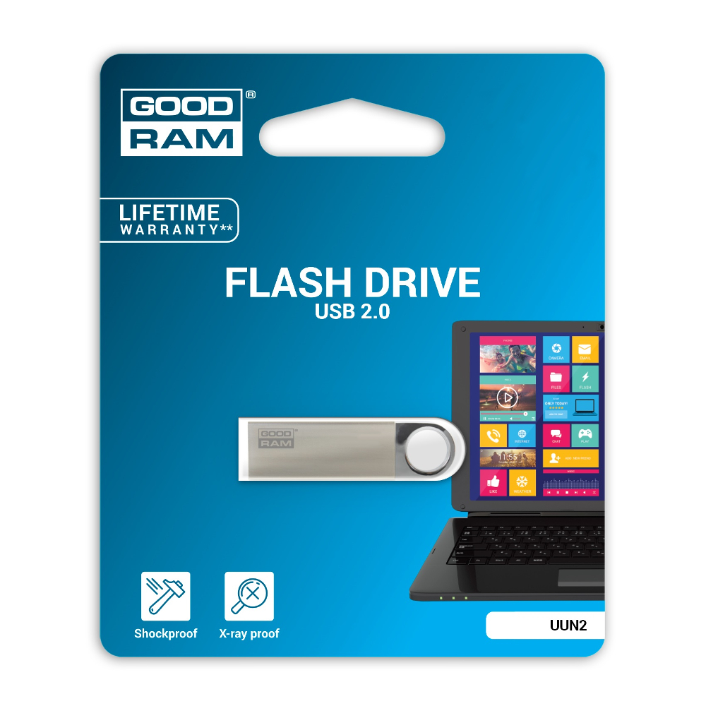 GoodRAM Pendrive 64GB UNN2 metal USB 2.0 - retail blister - UUN2-0640S0R11