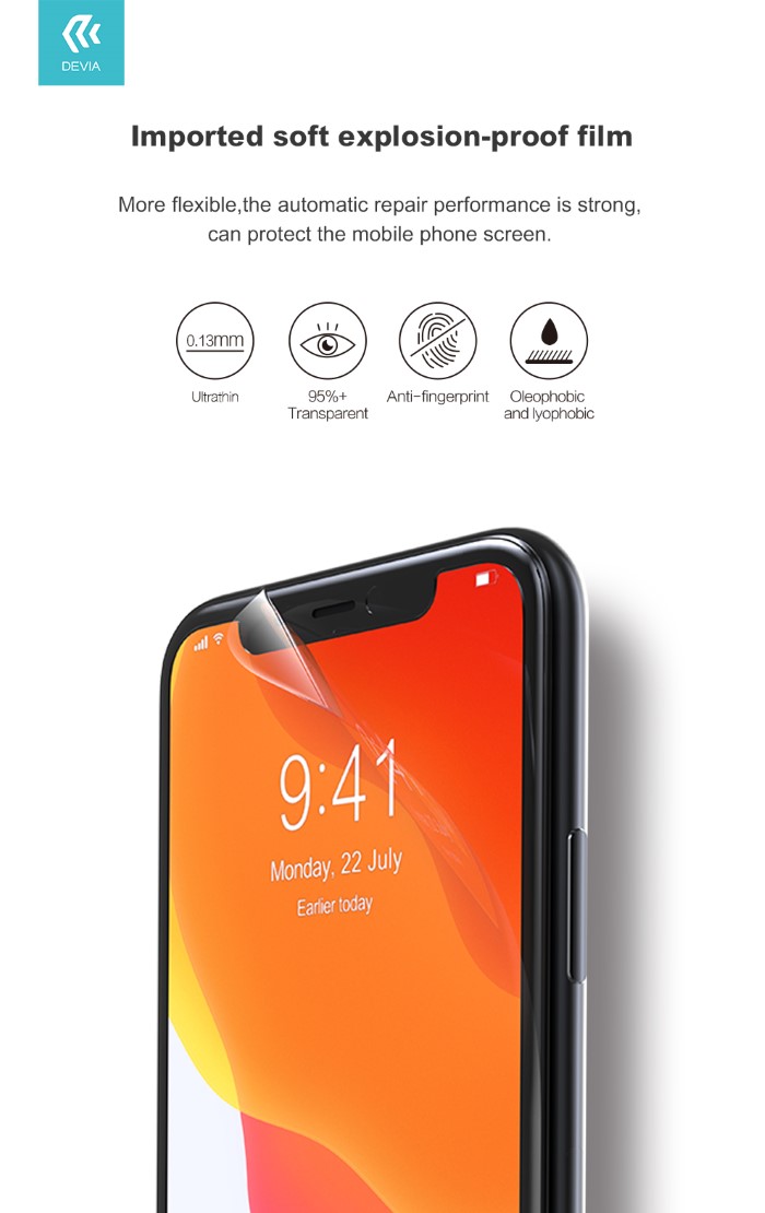 Pellicola Protettiva In Vetro Nano Flessibile Per Orange Doro 8040, Durezza 9H, Spessore 0,2 Mm, Confezione Da 2, Antigraffio E Facile Da Applicare