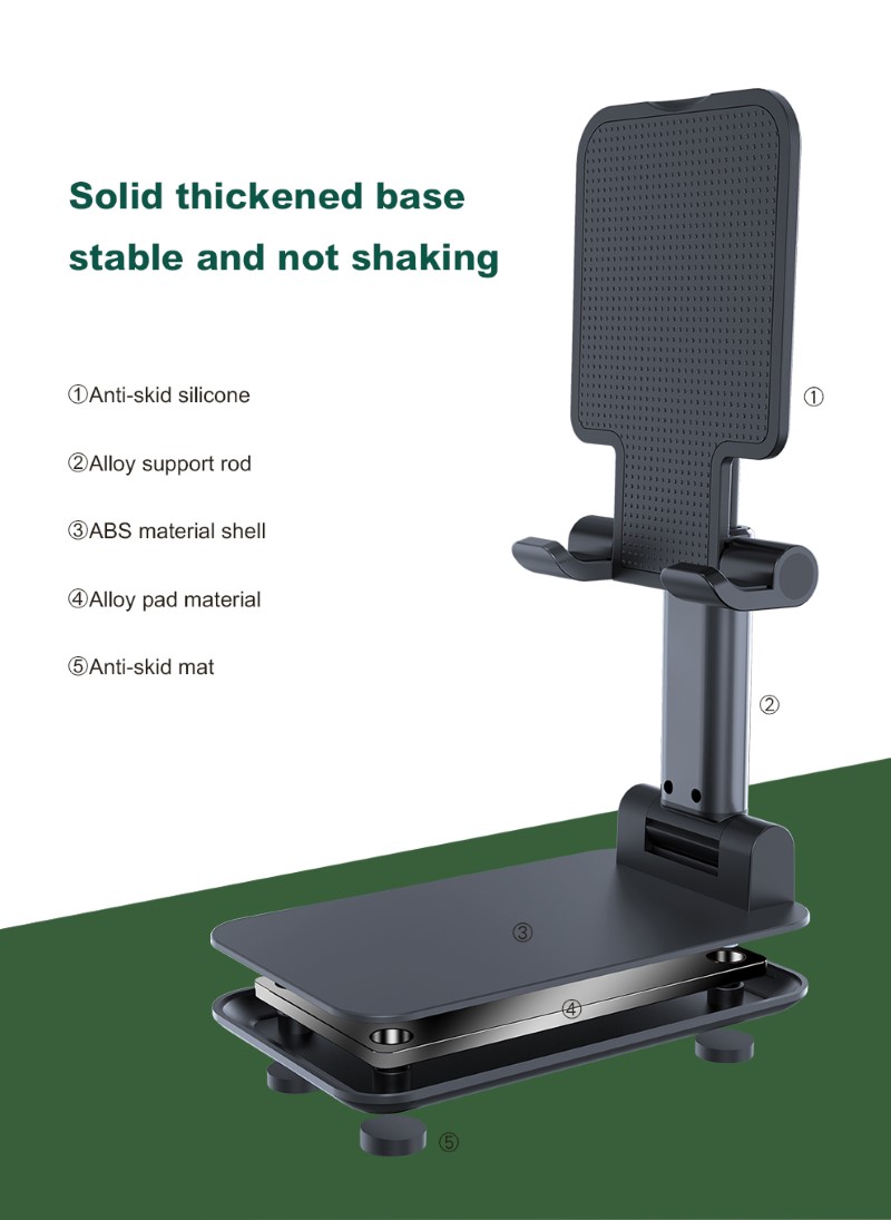 Support Pliable Pour Téléphone/tablette EX EUROXANTY - Extra Plat, Stable Jusqu'à 90°, Compatible Presque Tous Modèles
