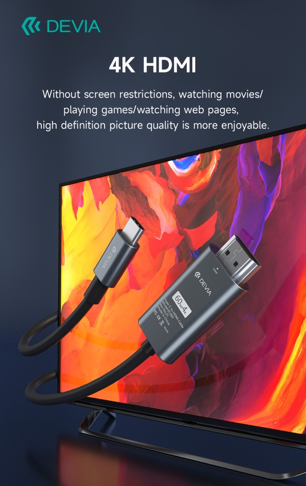 Adattatore da Tipo-C ad HDMI per trasmissione da smartphone a monitor