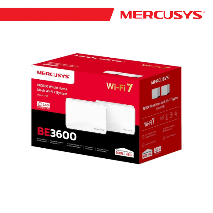Mercusys BE3600 Whole Home Mesh Wi-Fi 7 System - Halo H27BE(2-pack)