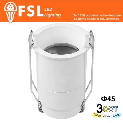Micro Punto luce LED Minispotlight da incasso – 5W 3CCT – 45*67mm – IP20