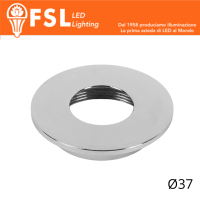 Cover Piatta per Punto Luce LED – Ø37 – Cromo