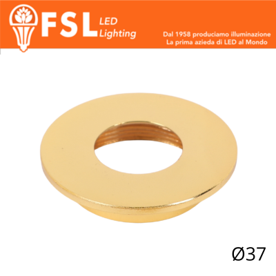 Cover Piatta per Punto Luce LED – Ø37 – Oro