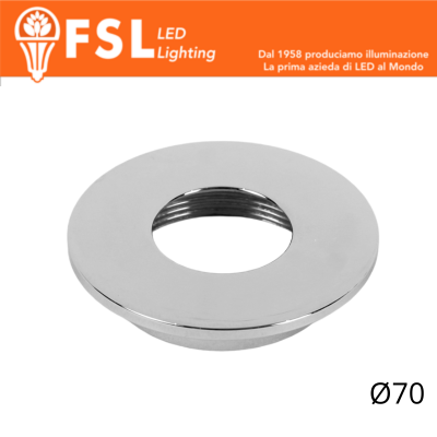Cover Piatta per Punto Luce LED – Ø70 – Cromo