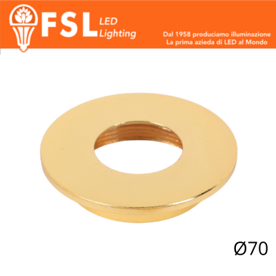 Cover Piatta per Punto Luce LED – Ø70 – Oro