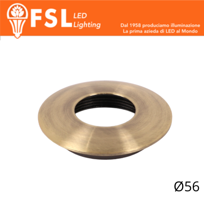 Cover Curva per Punto Luce LED – Ø56 – Bronzo