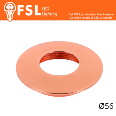 Cover Curva per Punto Luce LED – Ø56 – Oro Rosa