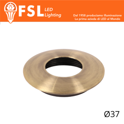 Cover Curva per Punto Luce LED – Ø37 – Bronzo