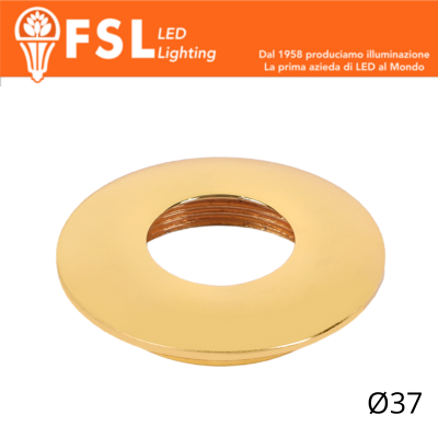 Cover Curva per Punto Luce LED – Ø37 – Oro