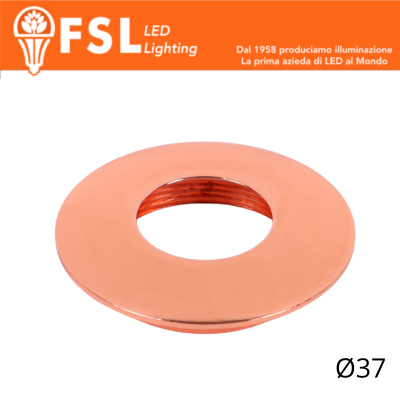 Cover Curva per Punto Luce LED – Ø37 – Oro Rosa