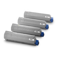 Toner compatível OKI C810BK preto, 8.000 páginas