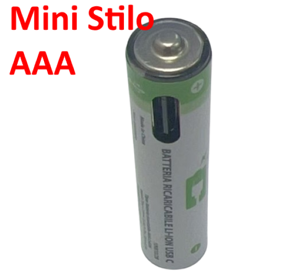 Batterie AAA Ricaricabili USB‑C 1.5V 666mWh 356mAh– Confezione da 4