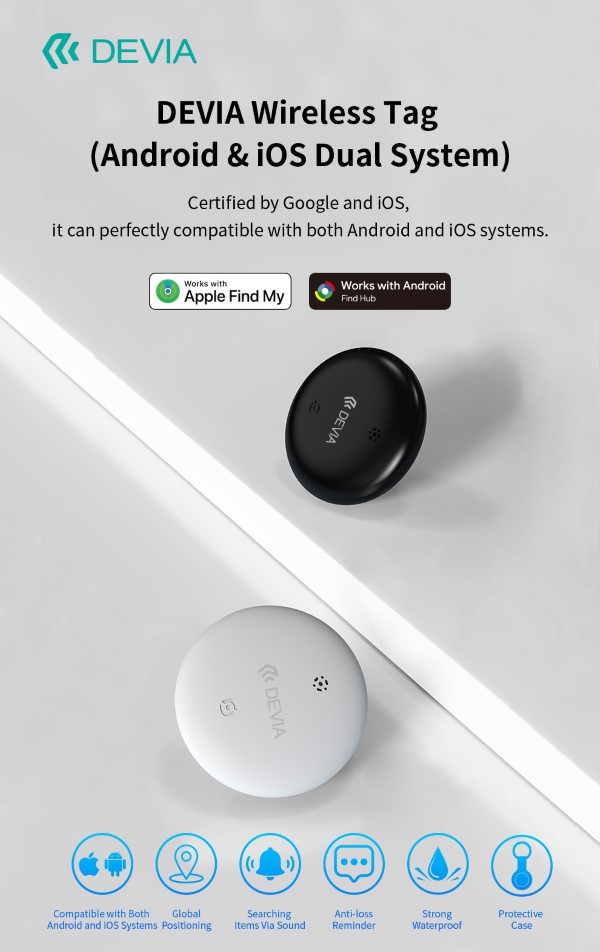 Anti-smarrimento EM611 Wireless Tag Compatibile Android e iOS Bianco