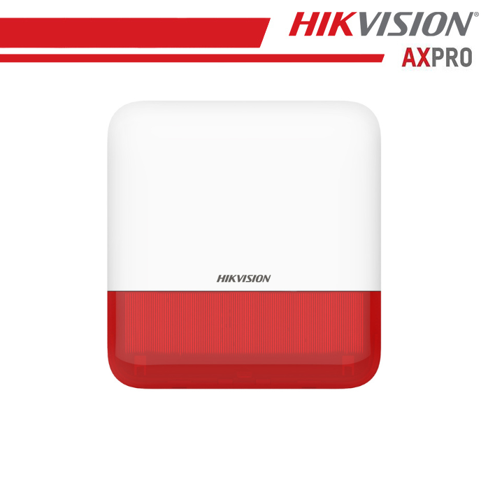 Hikvision Sirena da Esterno Wireless (Rosso) - DS-PS1-E-WEM