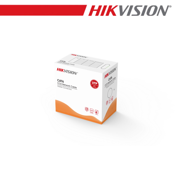 Hikvision Cavo di Rete CAT6 UTP 305m CCA Grigio - DS‑1LN6UU‑CCA
