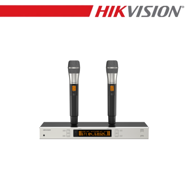 Hikvision Sistema Microfono Wireless UHF 2 Canali - DS-QAPMKHC2-2U