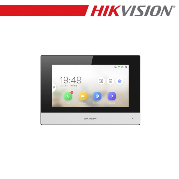 Hikvision Monitor Interno IP 2 Fili 7" Touch WiFi - DS‑KH6320Y‑WTE2